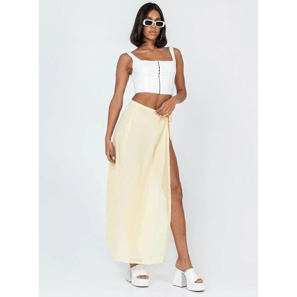 White Fox White Hook Eye Closure Corset Style Crop Top XL - Picture 8 of 8